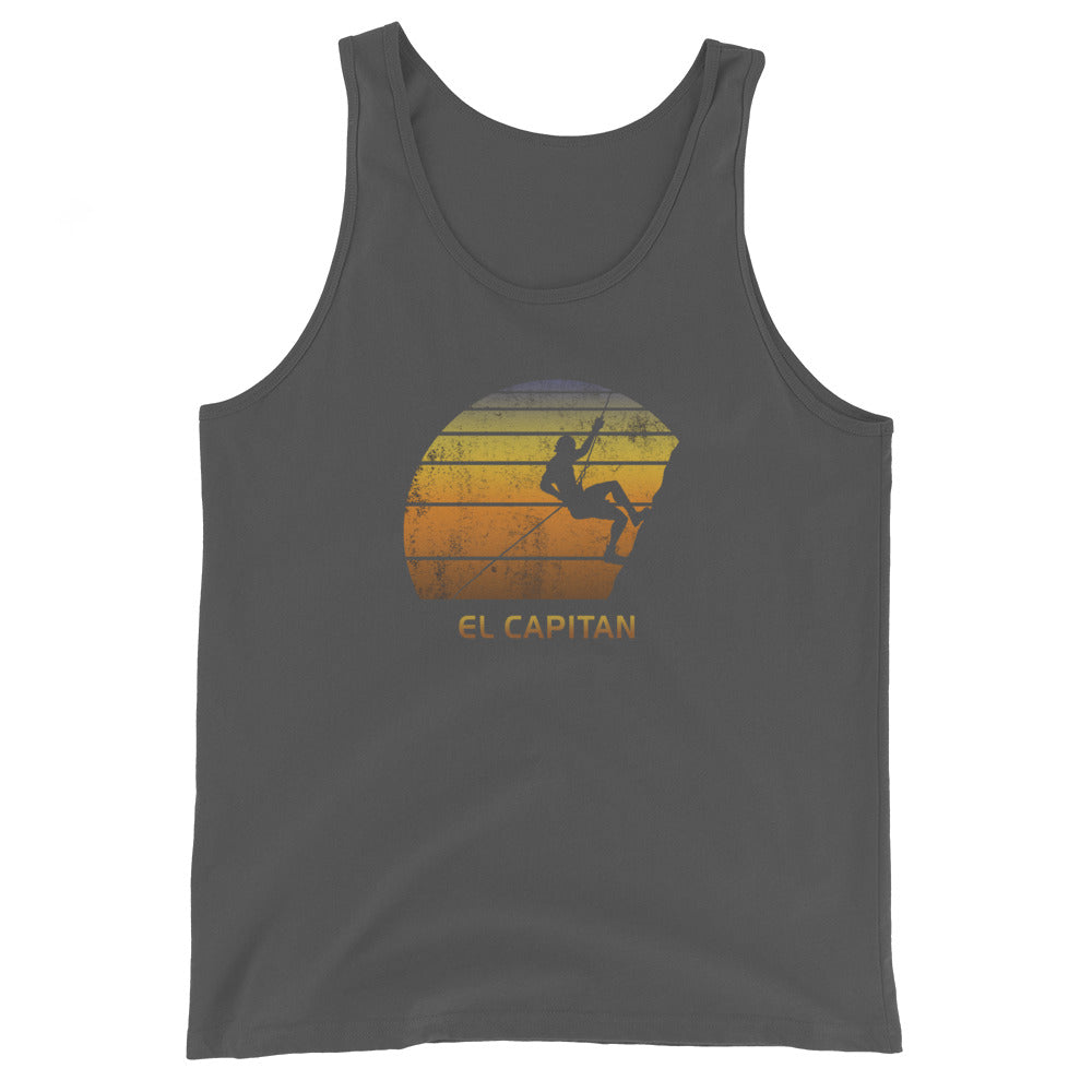 Retro El Capitan Rock Climbing Fan Bouldering Climber Yosemite California Unisex Tank Top
