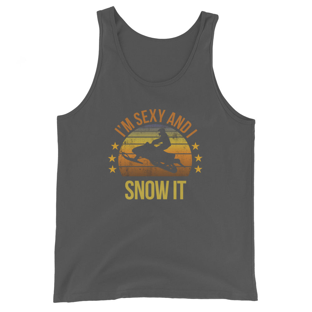 Funny Snow Mobile Fan Snowmobile Quote Joke Sarcastic Phrase Unisex Tank Top