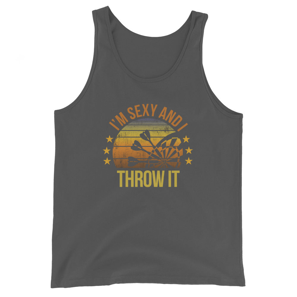 Funny Darts Fan Player Team Quote Joke Sarcastic Phrase Unisex Tank Top