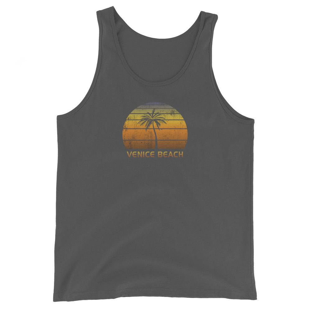 Retro Venice Beach California Unisex Tank Top Vintage Sunset Vacation Souvenir