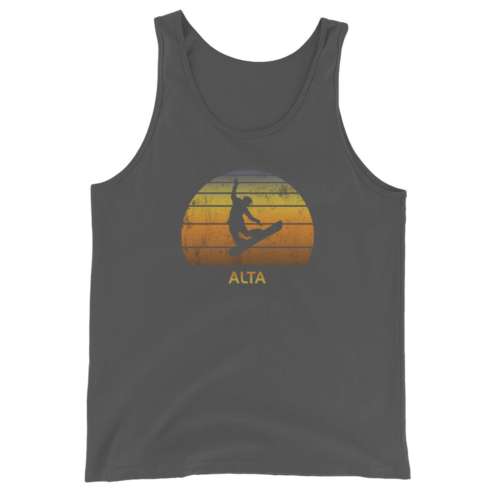 Retro Alta Utah Snowboarding Fan Snowboarder Unisex Tank Top