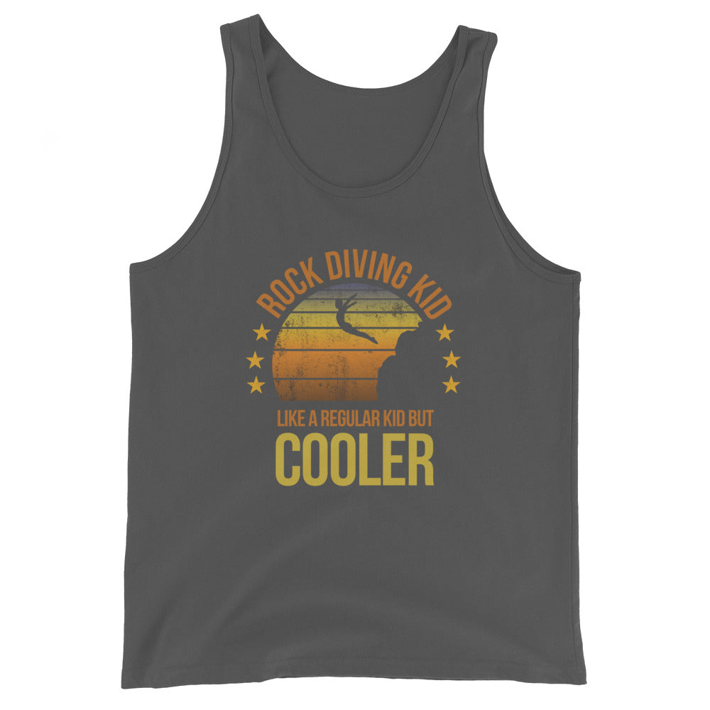 Cool Retro Rock Diving Kid Fan Funny Slogan Unisex Tank Top