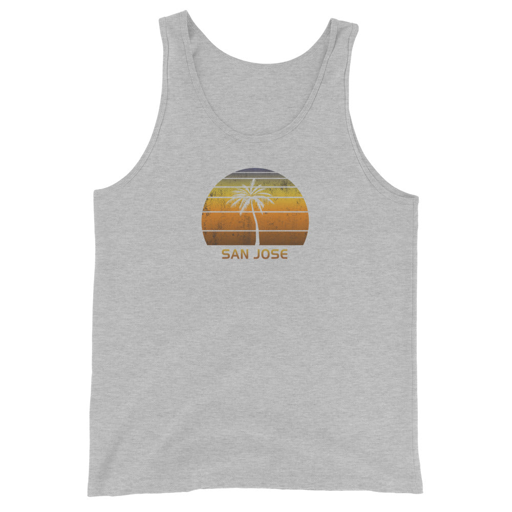 Retro San Jose California Vintage Sunset Beach Vacation Souvenir Unisex Tank Top