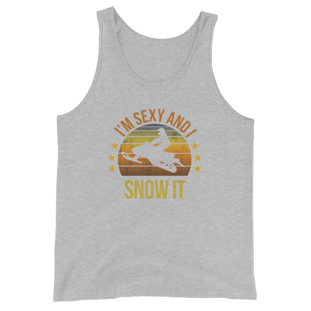Funny Snow Mobile Fan Snowmobile Quote Joke Sarcastic Phrase Unisex Tank Top