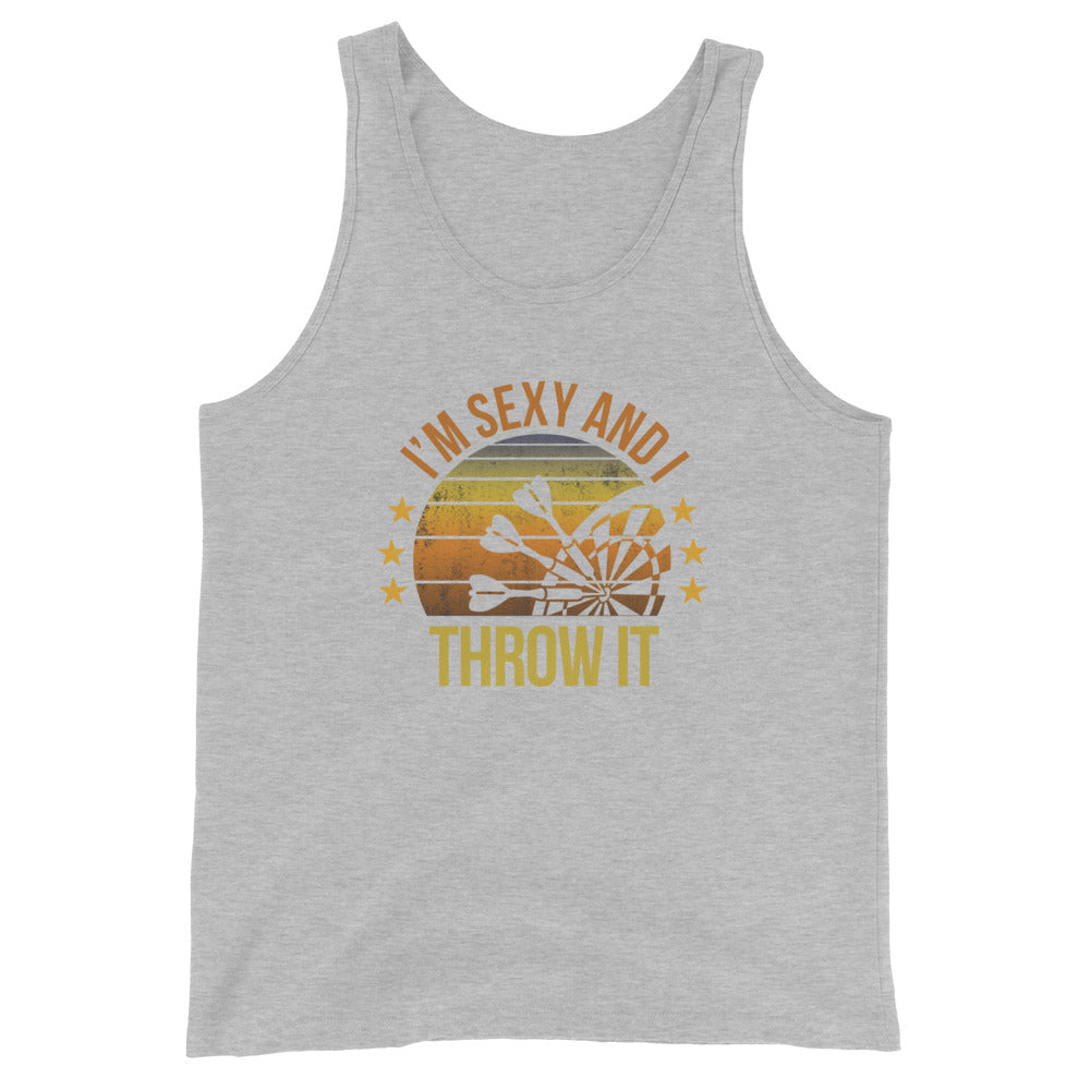 Funny Darts Fan Player Team Quote Joke Sarcastic Phrase Unisex Tank Top