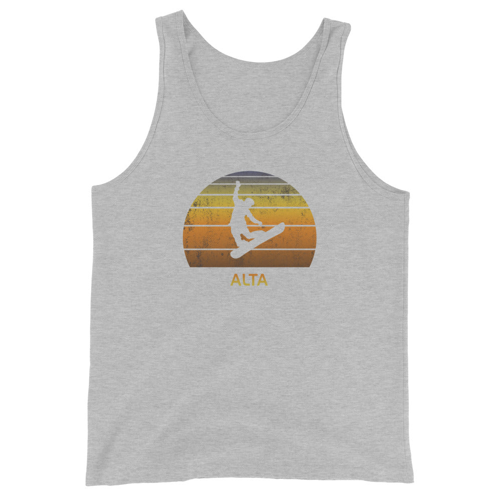 Retro Alta Utah Snowboarding Fan Snowboarder Unisex Tank Top