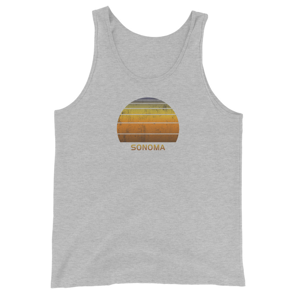 Retro Sonoma California Vintage Sunset Vacation Souvenir Unisex Tank Top