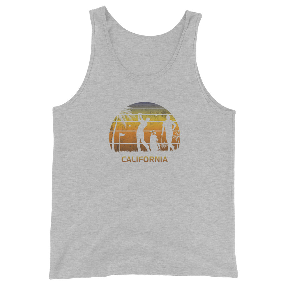 Retro California Golf Golfing Fan Golfer Gift Unisex Tank Top