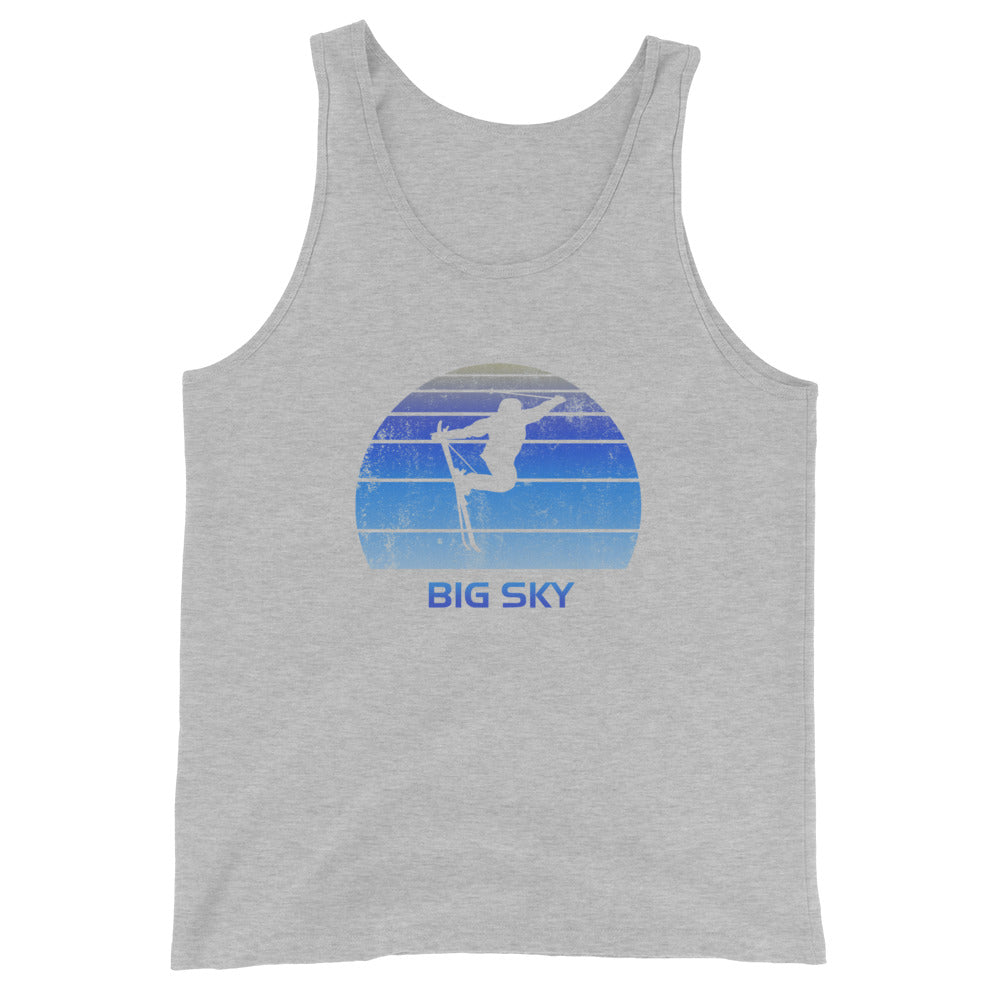Retro Big Sky Montana Ski Fan Skier Gift Skiing Vintage Cool Unisex Tank Top