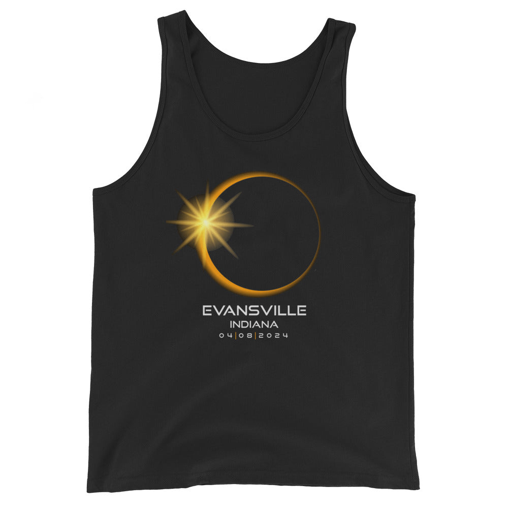Evansville Indiana 2024 Eclipse Souvenir Memento Unisex Tank Top