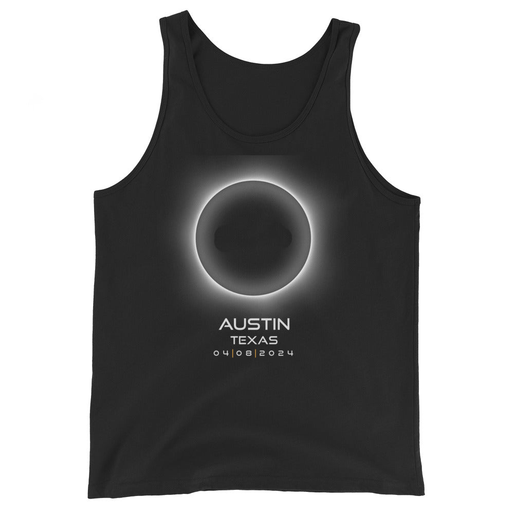 Austin Texas 2024 Eclipse Memento Souvenir April 8th Unisex Tank Top