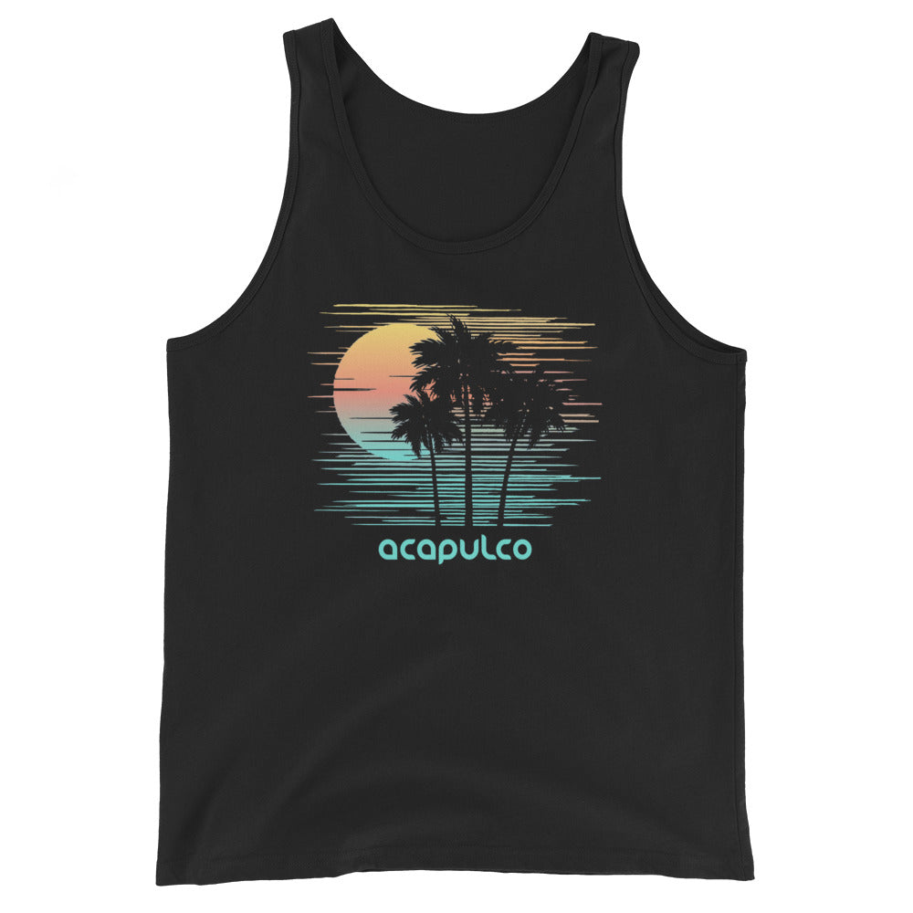 Acapulco Mexico Artistic Sunset Souvenir Vacation Unisex Tank Top