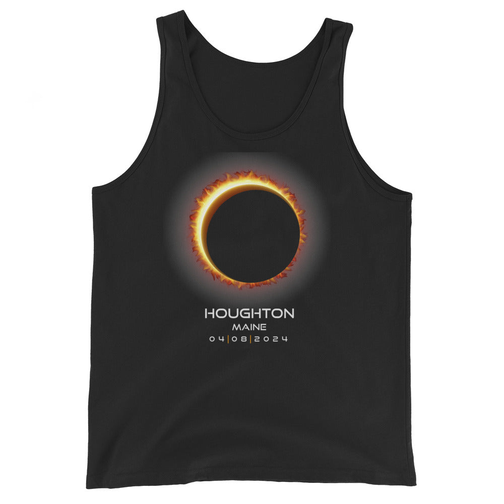 2024 Houghton Maine Eclipse Memento Souvenir April 8 Solar Unisex Tank Top