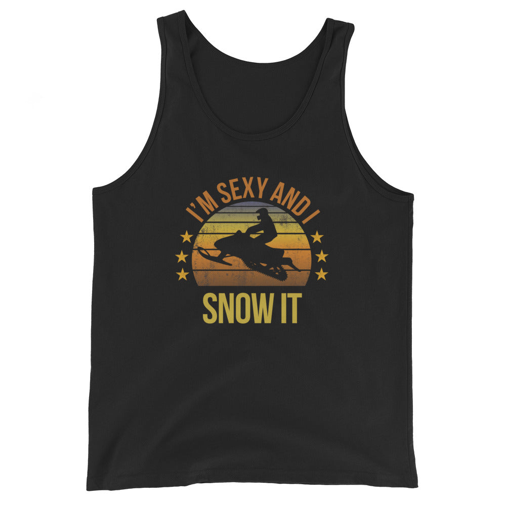 Funny Snow Mobile Fan Snowmobile Quote Joke Sarcastic Phrase Unisex Tank Top
