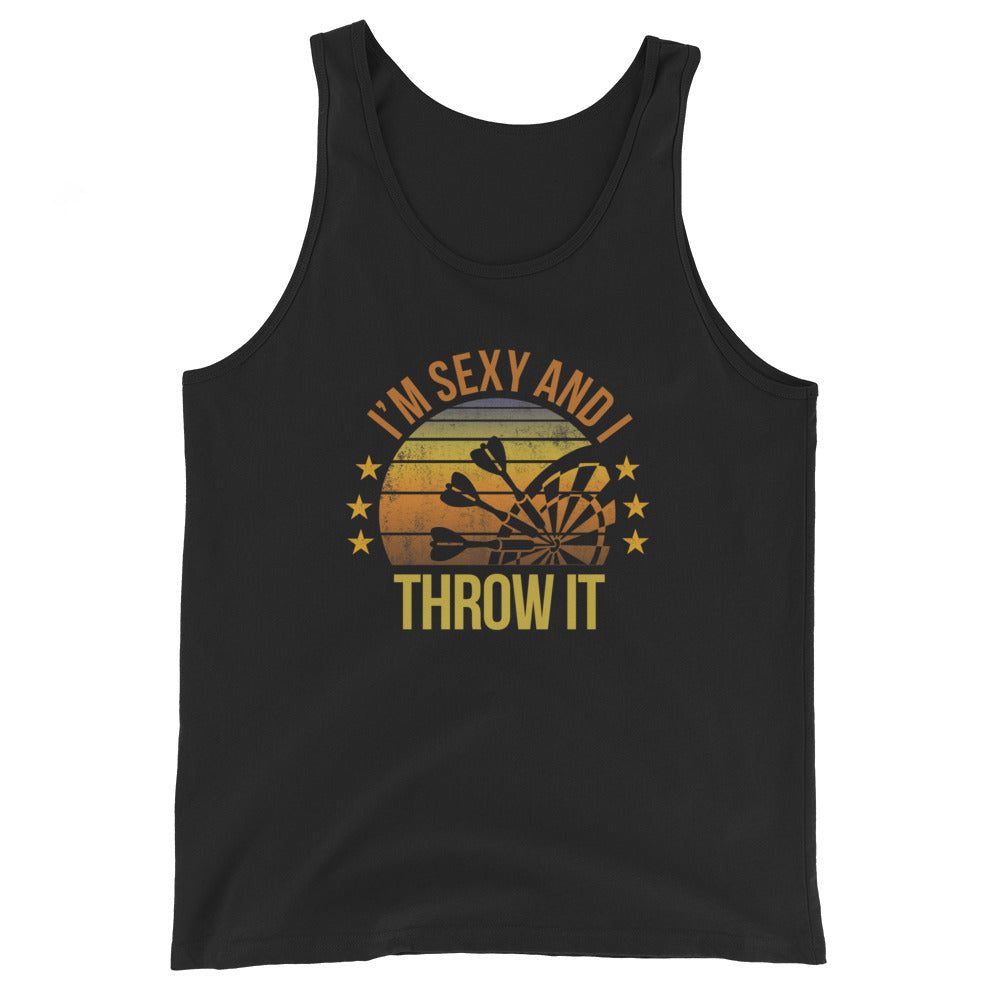 Funny Darts Fan Player Team Quote Joke Sarcastic Phrase Unisex Tank Top