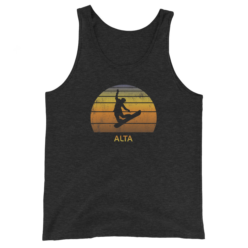 Retro Alta Utah Snowboarding Fan Snowboarder Unisex Tank Top