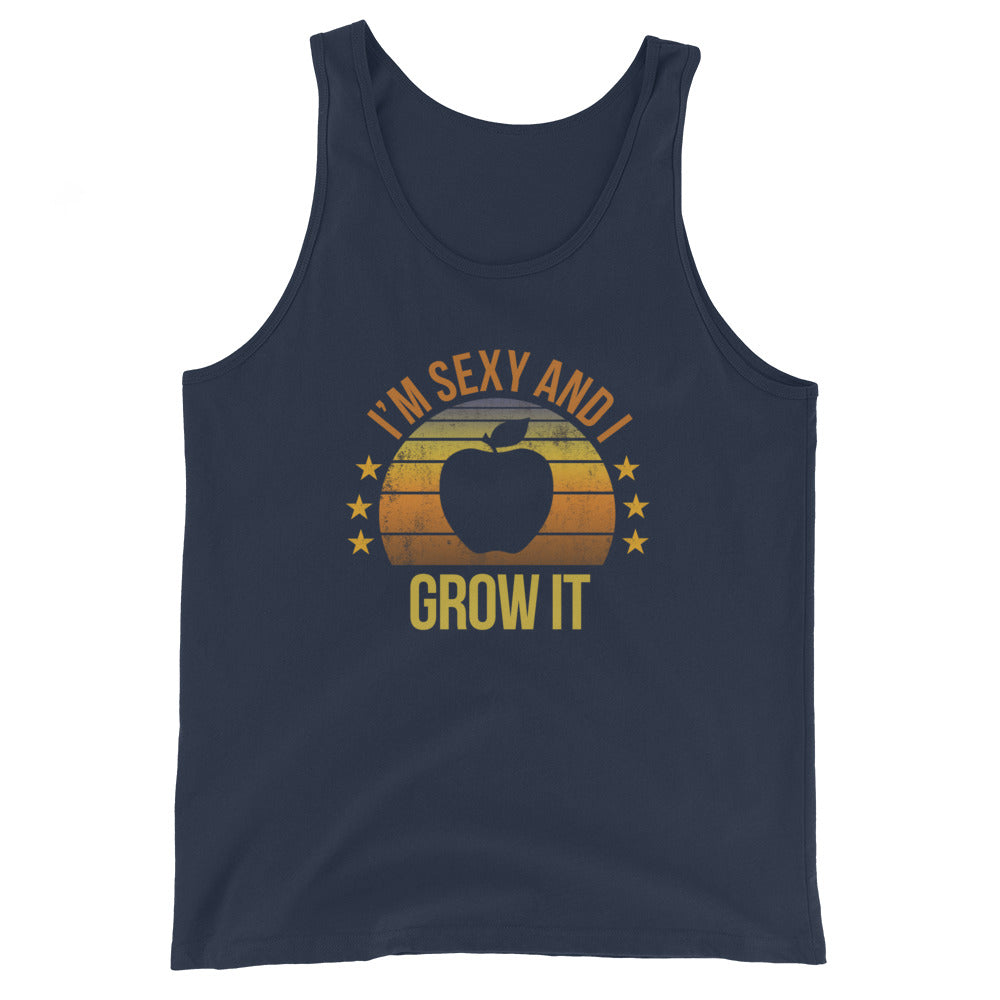 Funny Apple Farmer Farming Fan Quote Joke Sarcastic Phrase Unisex Tank Top