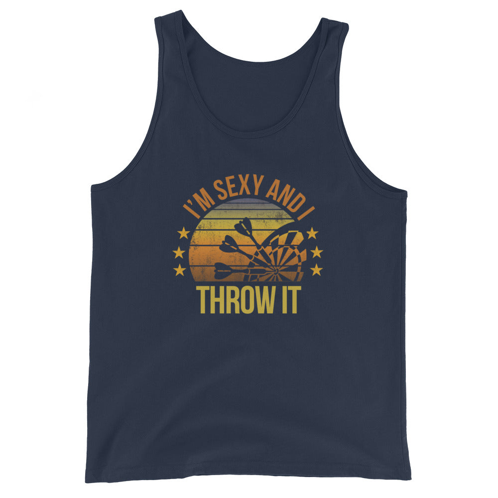 Funny Darts Fan Player Team Quote Joke Sarcastic Phrase Unisex Tank Top