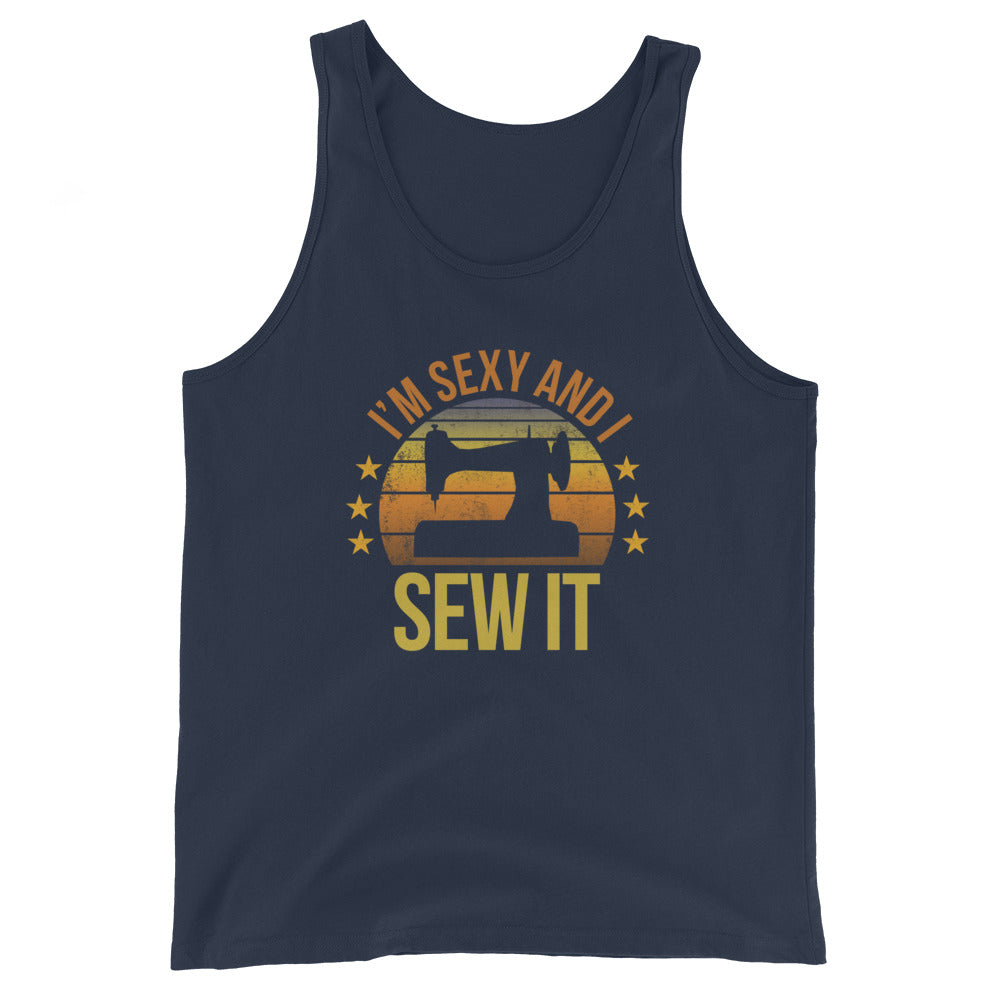 Funny Sewing Fan Sew Hobby Lover Quote Joke Sarcastic Unisex Tank Top