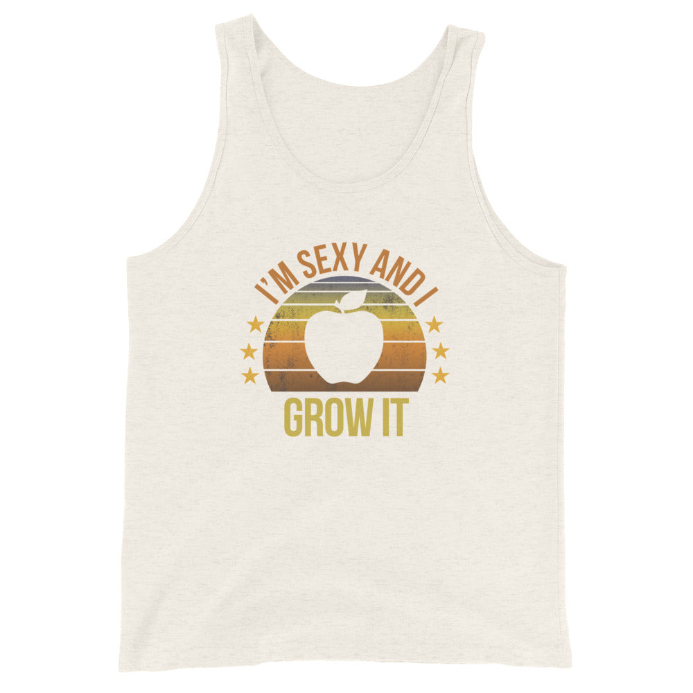 Funny Apple Farmer Farming Fan Quote Joke Sarcastic Phrase Unisex Tank Top