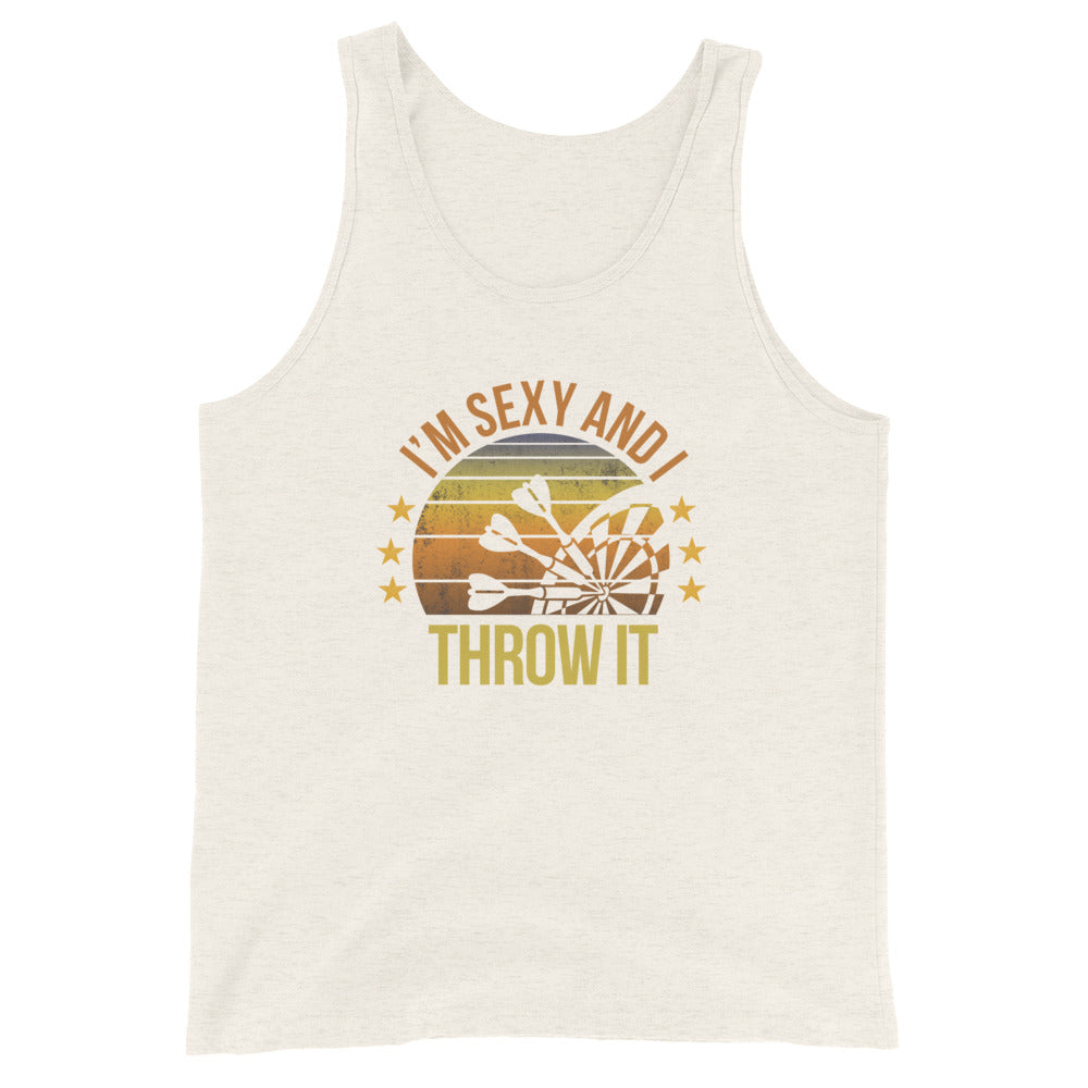 Funny Darts Fan Player Team Quote Joke Sarcastic Phrase Unisex Tank Top