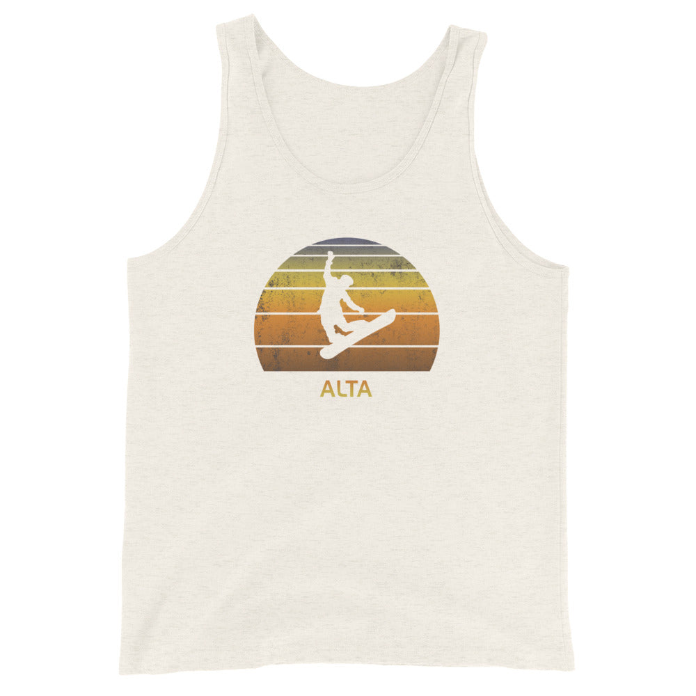 Retro Alta Utah Snowboarding Fan Snowboarder Unisex Tank Top