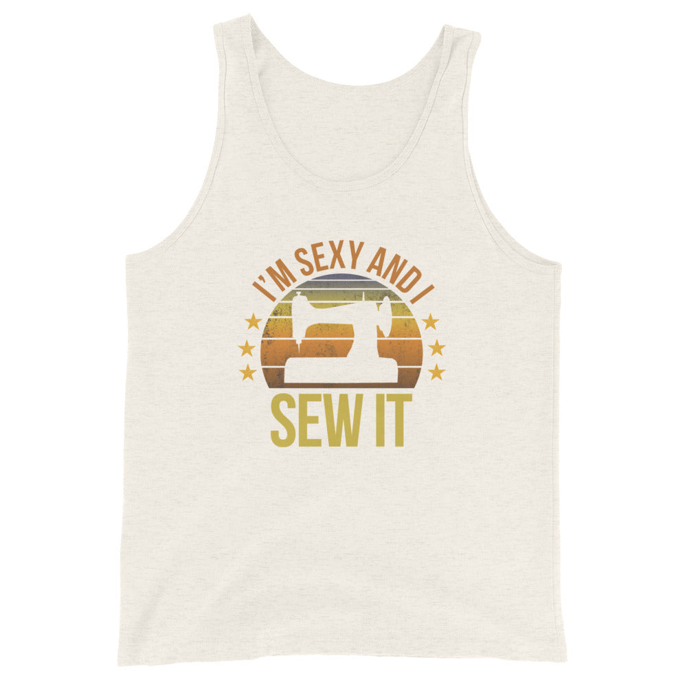 Funny Sewing Fan Sew Hobby Lover Quote Joke Sarcastic Unisex Tank Top