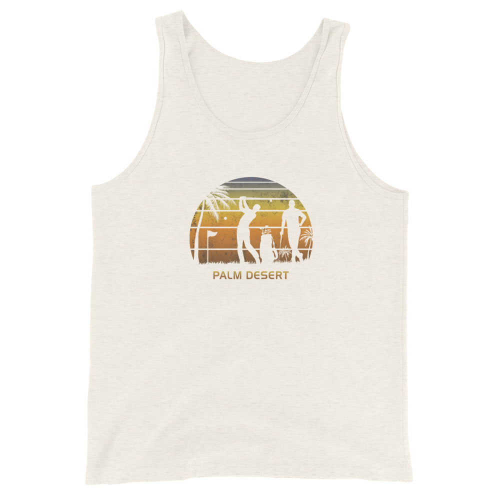 Retro Palm Desert California Golf Golfing Fan Golfer Gift Unisex Tank Top