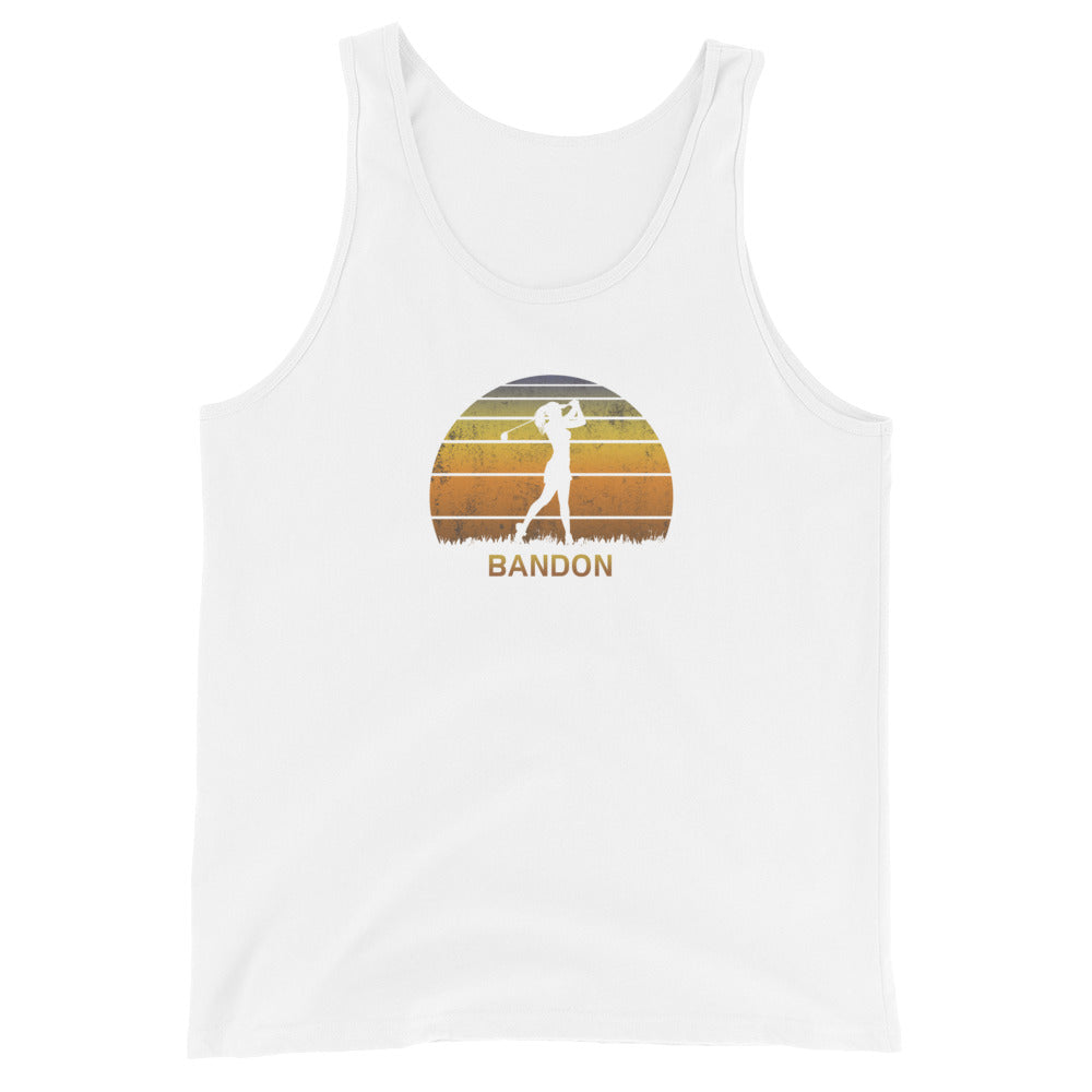 Retro Bandon Oregon Women's Golf Golfing Fan Golfer Unisex Tank Top