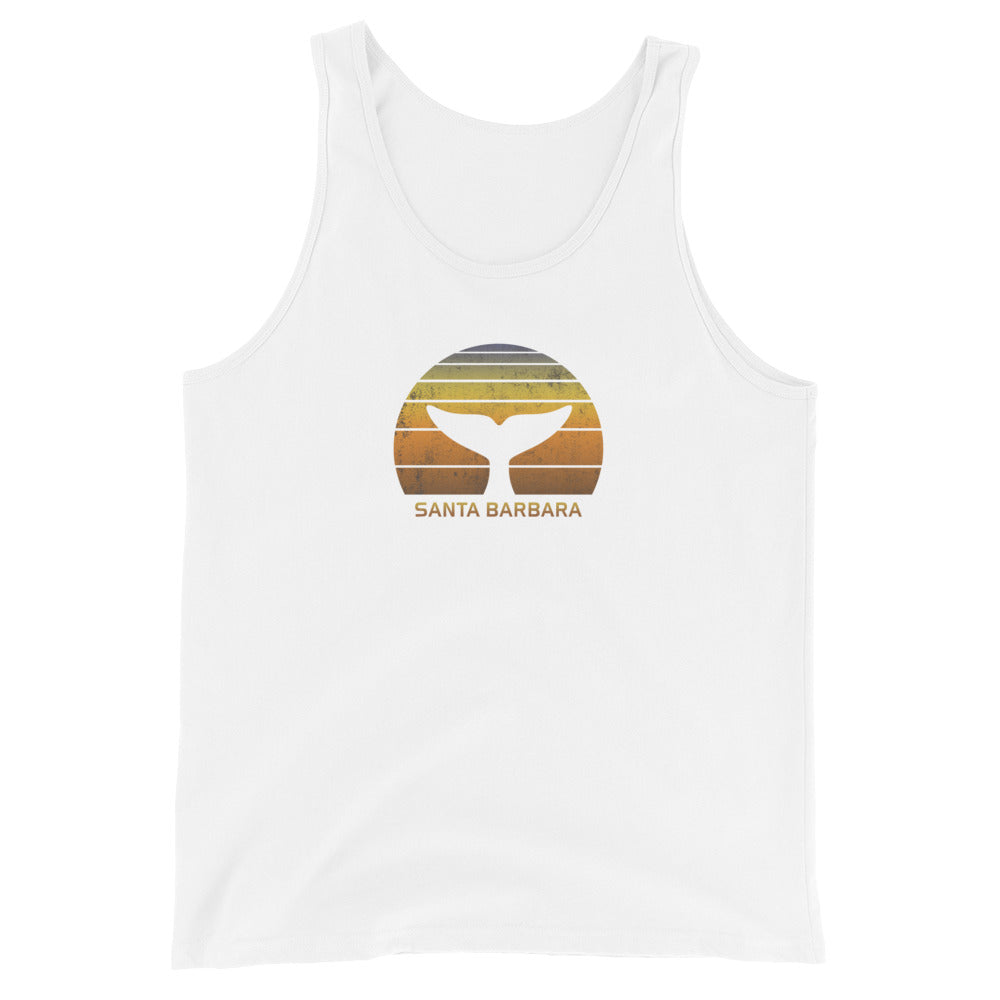 Santa Barbara California Whale Watching Fan Retro Sunset Unisex Tank Top