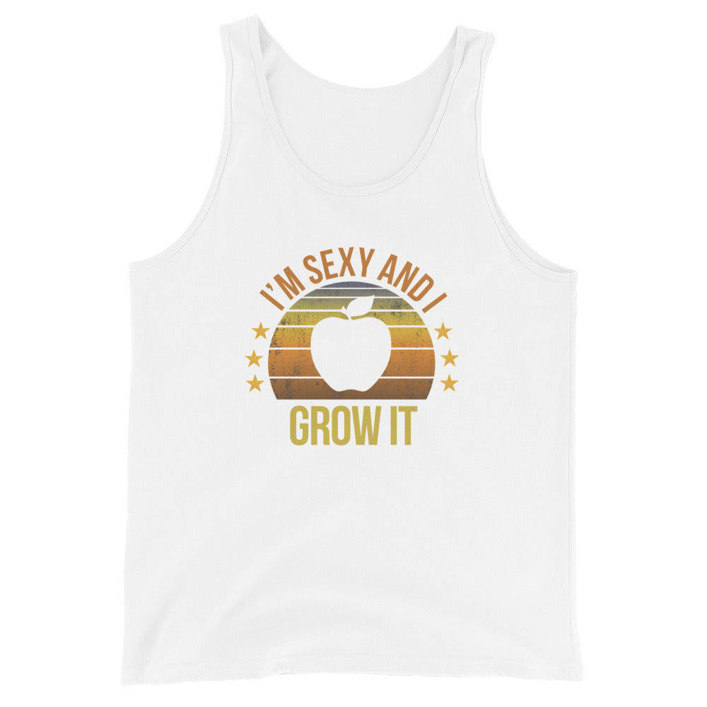 Funny Apple Farmer Farming Fan Quote Joke Sarcastic Phrase Unisex Tank Top