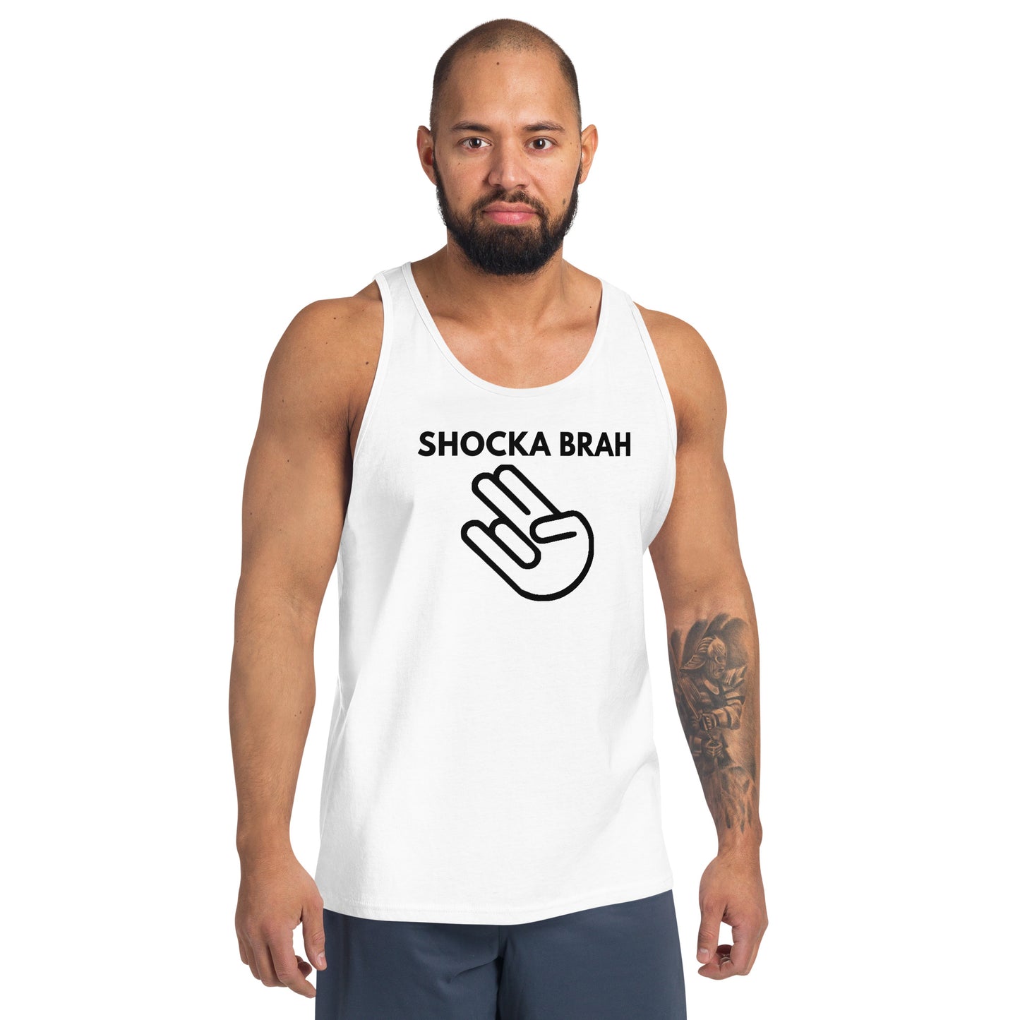 Funny Shocker Joke Crude Shocka Inappropriate Unisex Tank Top Thoughts Prayers