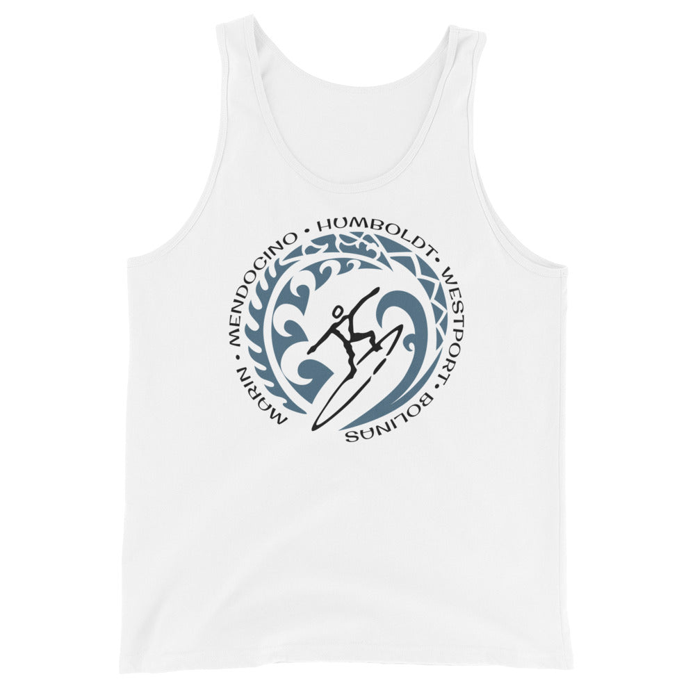Northern California Beach Unisex Tank Top Vintage Surfing Fan Lover