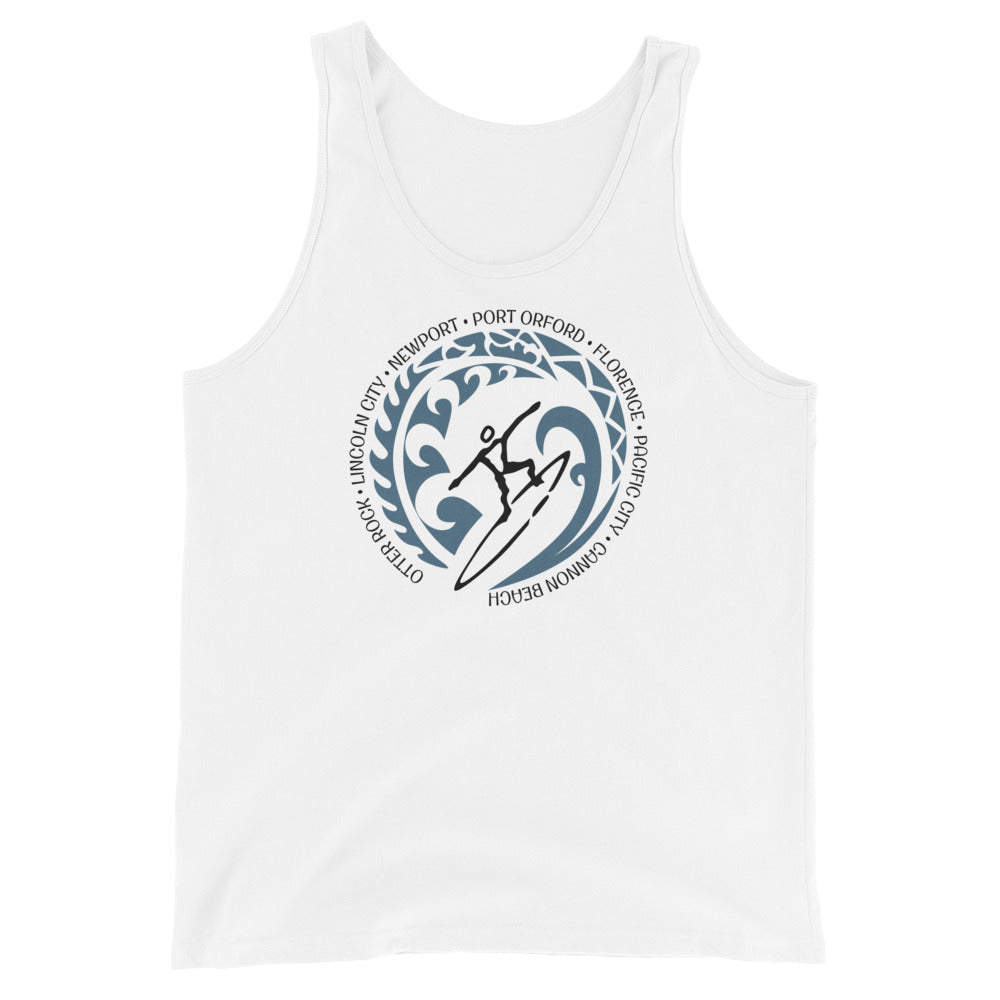 Oregon Beach Coast Unisex Tank Top Vintage Surfing Fan Lover