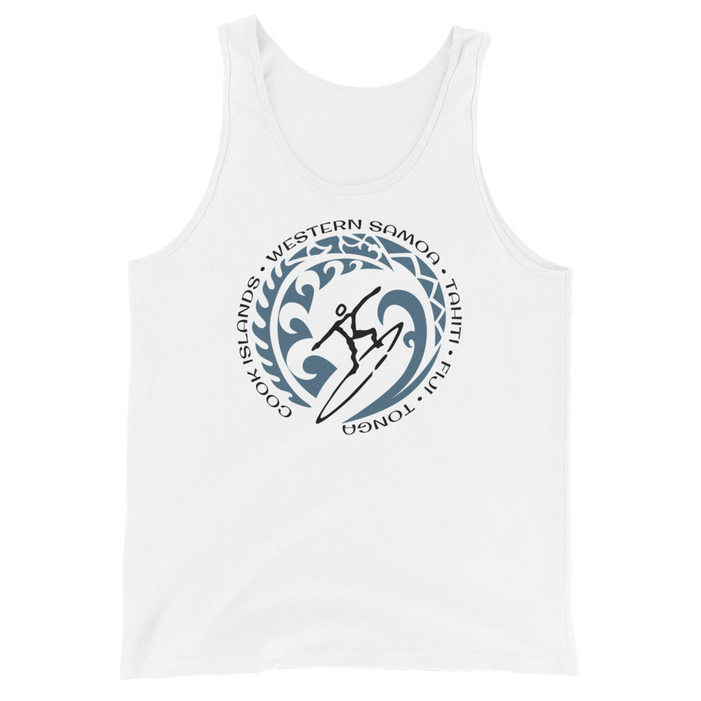 Pacific Islands Fiji Tonga Tahiti Ocean Unisex Tank Top Vintage Surfing Fan Lover