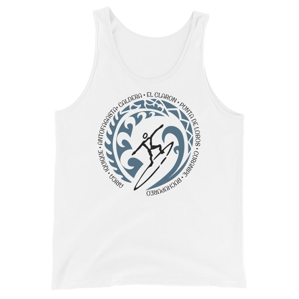 Chile Chilean Unisex Tank Top Vintage Surfing Fan Lover