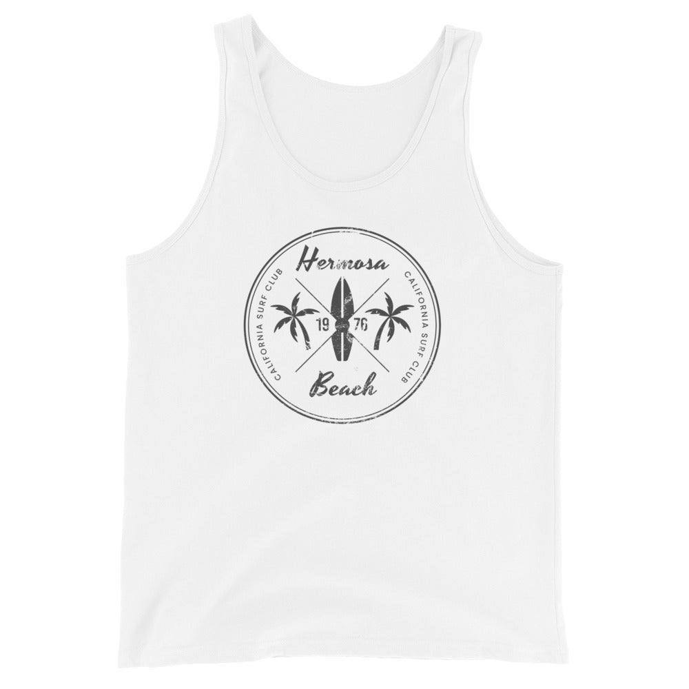 Vintage Hermosa Beach California Surfing Fan Surfer Unisex Tank Top