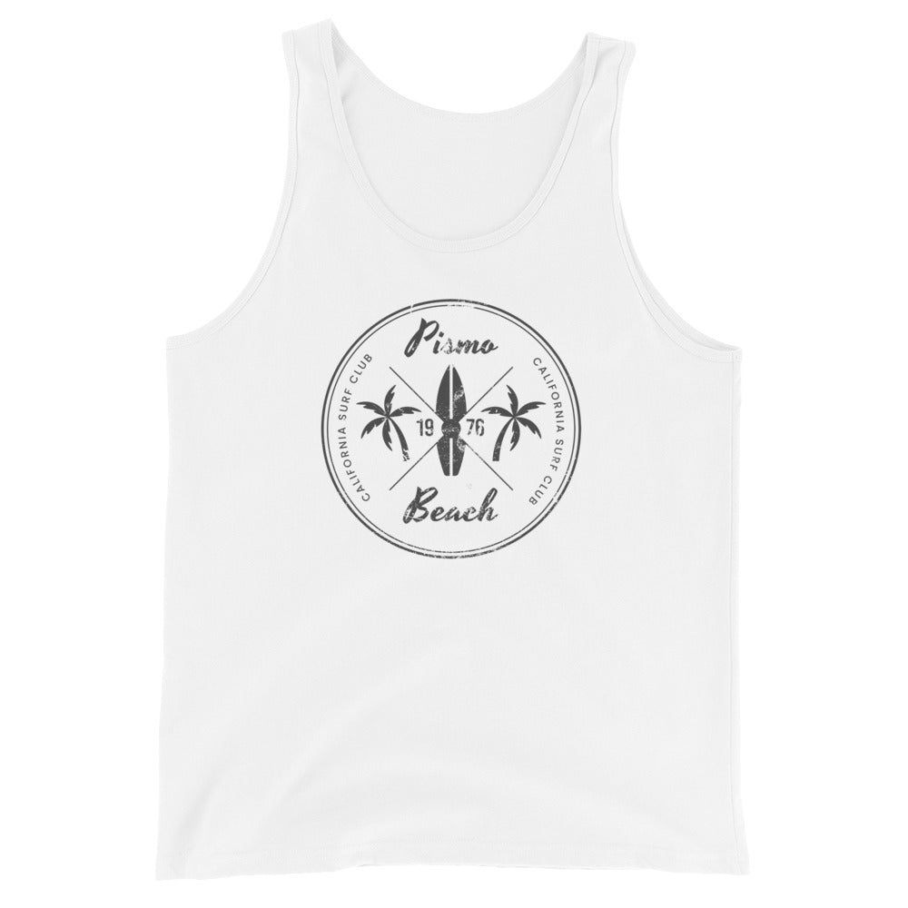 Vintage Pismo Beach California Surfing Fan Surfer Unisex Tank Top