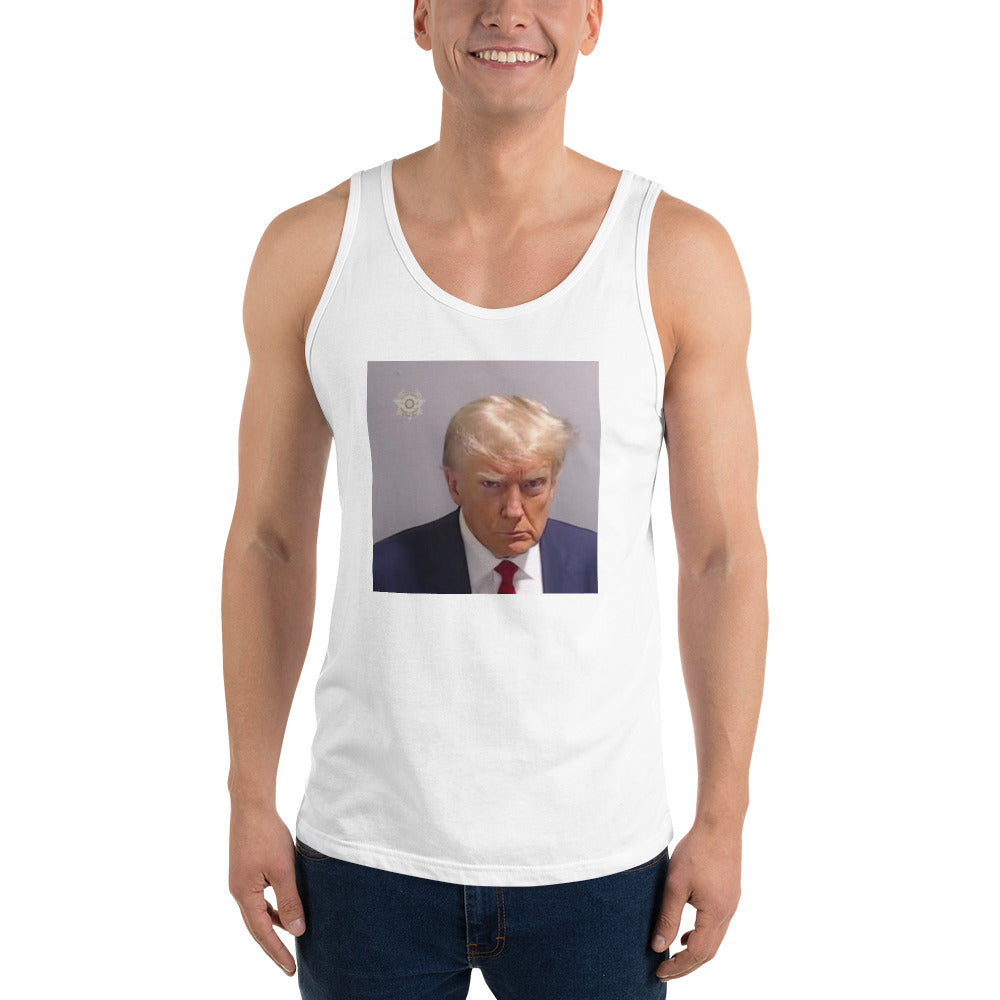 Donald Trump Mug Shot Mugshot Politics Democrats Unisex Tank Top