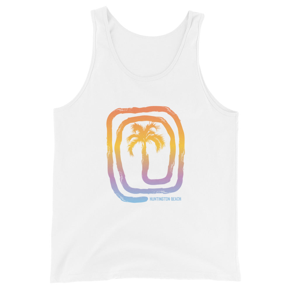 Cool Huntington Beach California Palm Tree Vacation Souvenir Unisex Tank Top