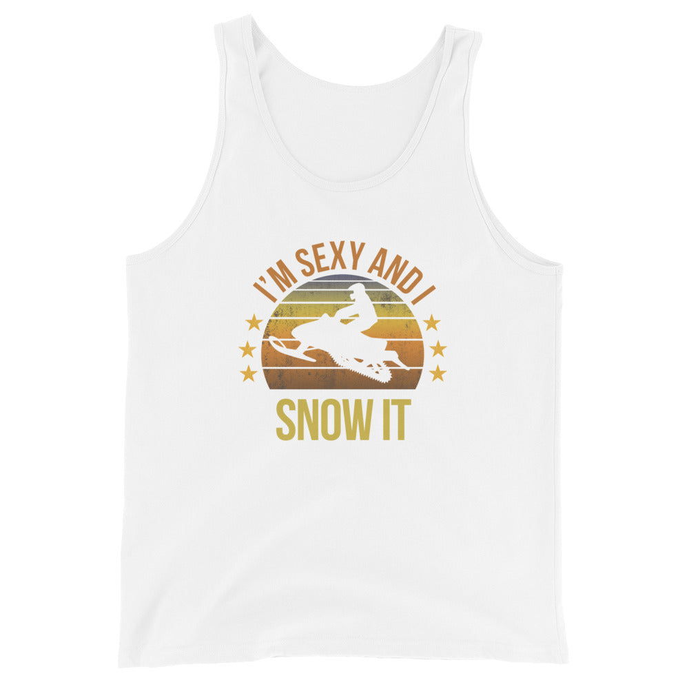 Funny Snow Mobile Fan Snowmobile Quote Joke Sarcastic Phrase Unisex Tank Top