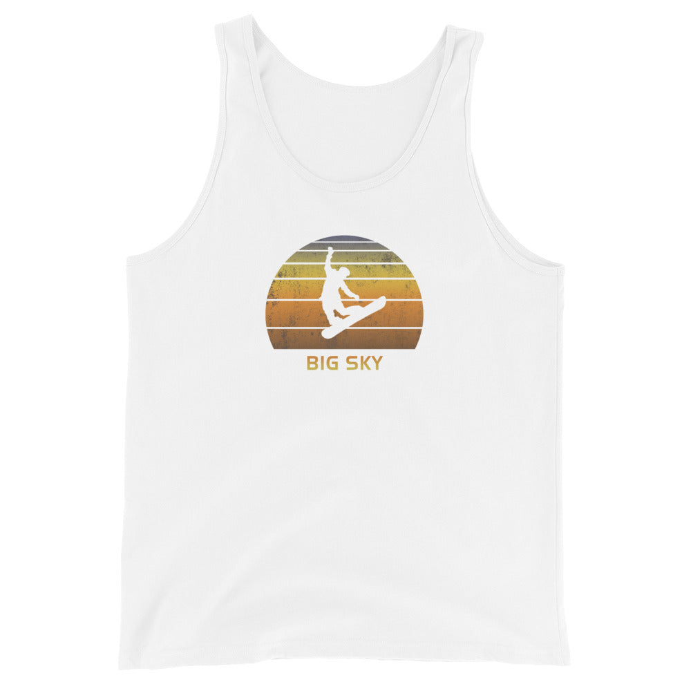 Retro Big Sky Montana Snowboarding Fan Snowboarder Unisex Tank Top