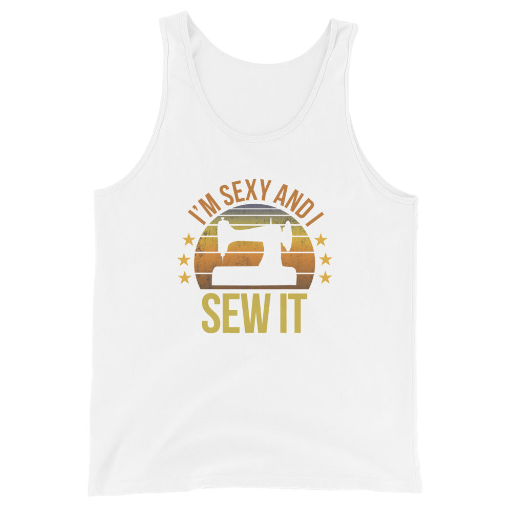 Funny Sewing Fan Sew Hobby Lover Quote Joke Sarcastic Unisex Tank Top