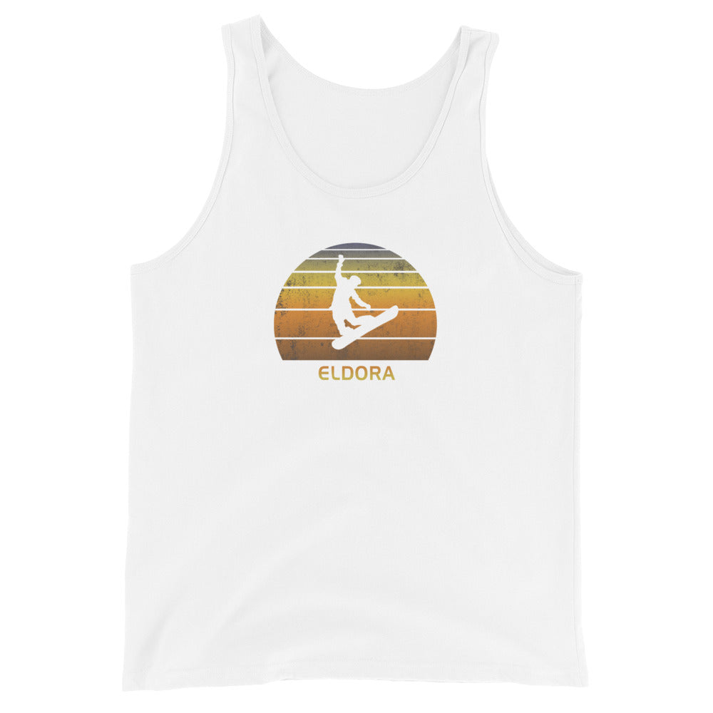 Retro Eldora Colorado Snowboarding Fan Snowboarder Unisex Tank Top