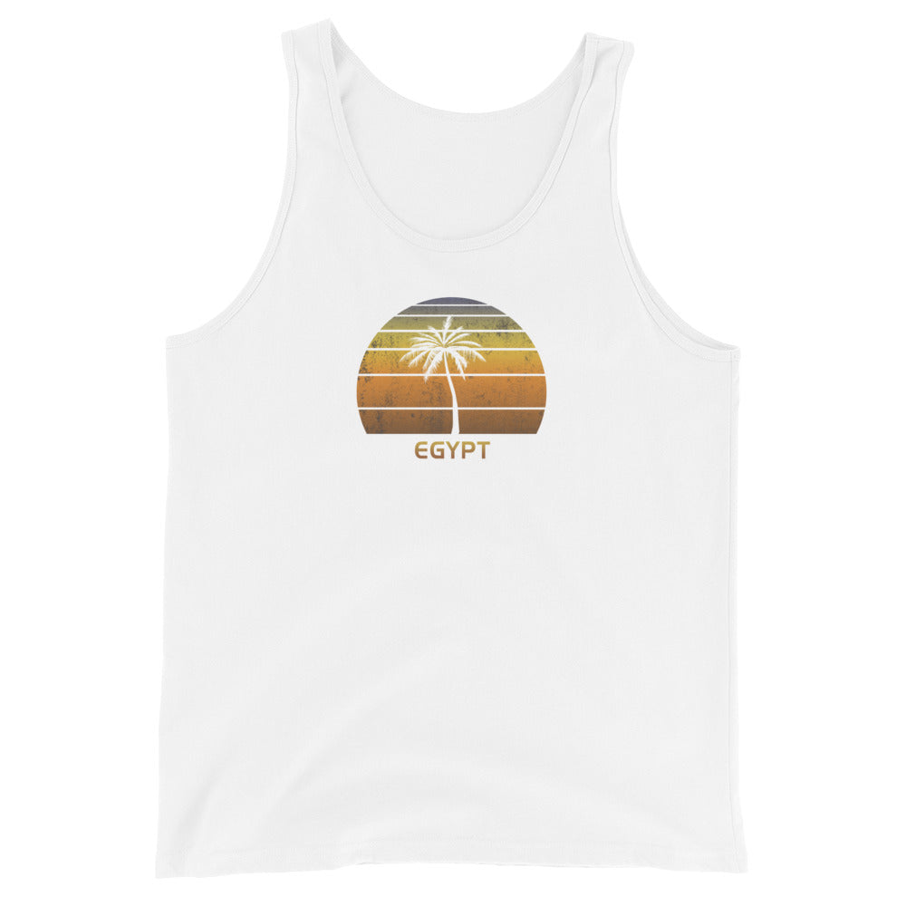Retro Egypt Vintage Sunset Beach Vacation Souvenir Unisex Tank Top