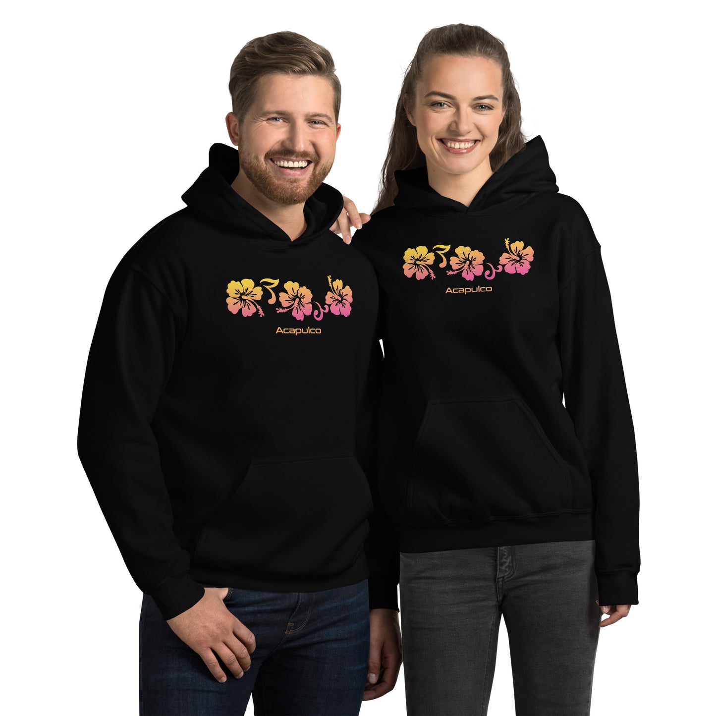 Acapulco Mexico Unisex Hoodie Top Sweatshirt Hibiscus Souvenir Vacation