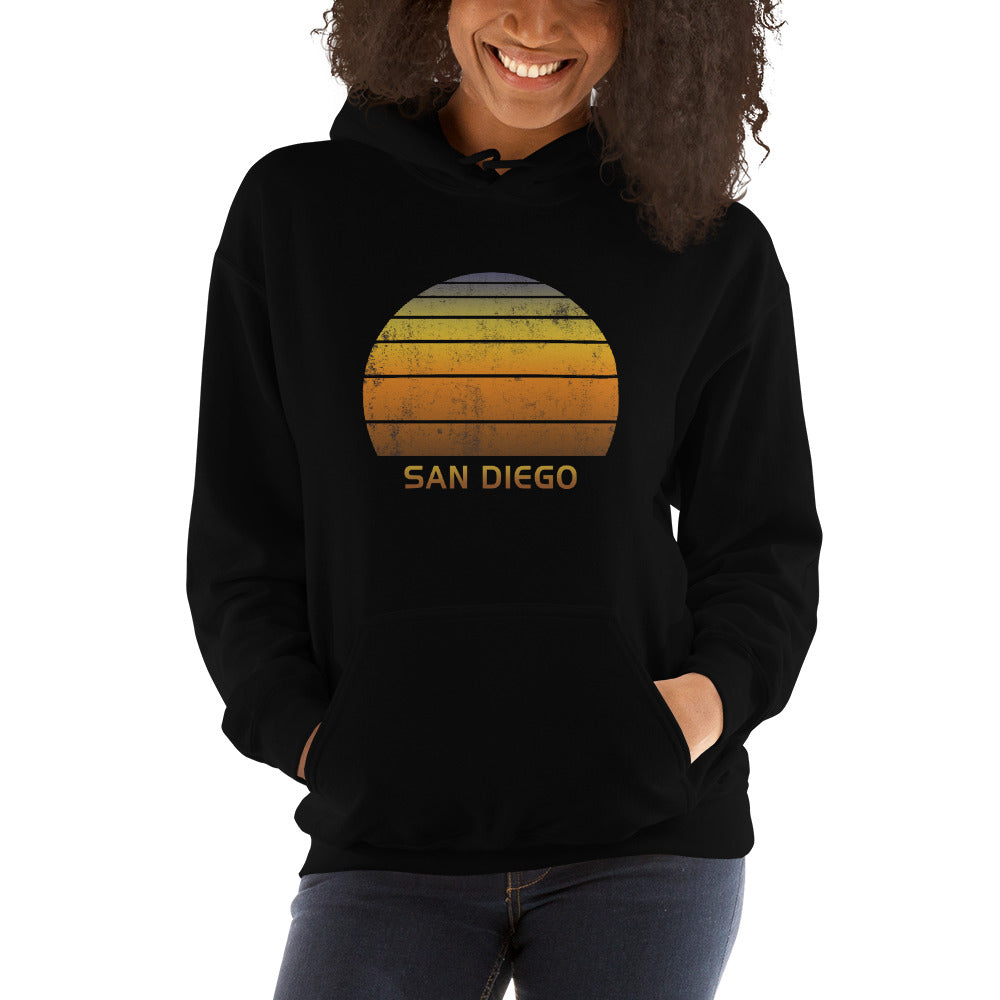 Retro San Diego California Vacation Souvenir Unisex Hoodie Top Sweatshirt