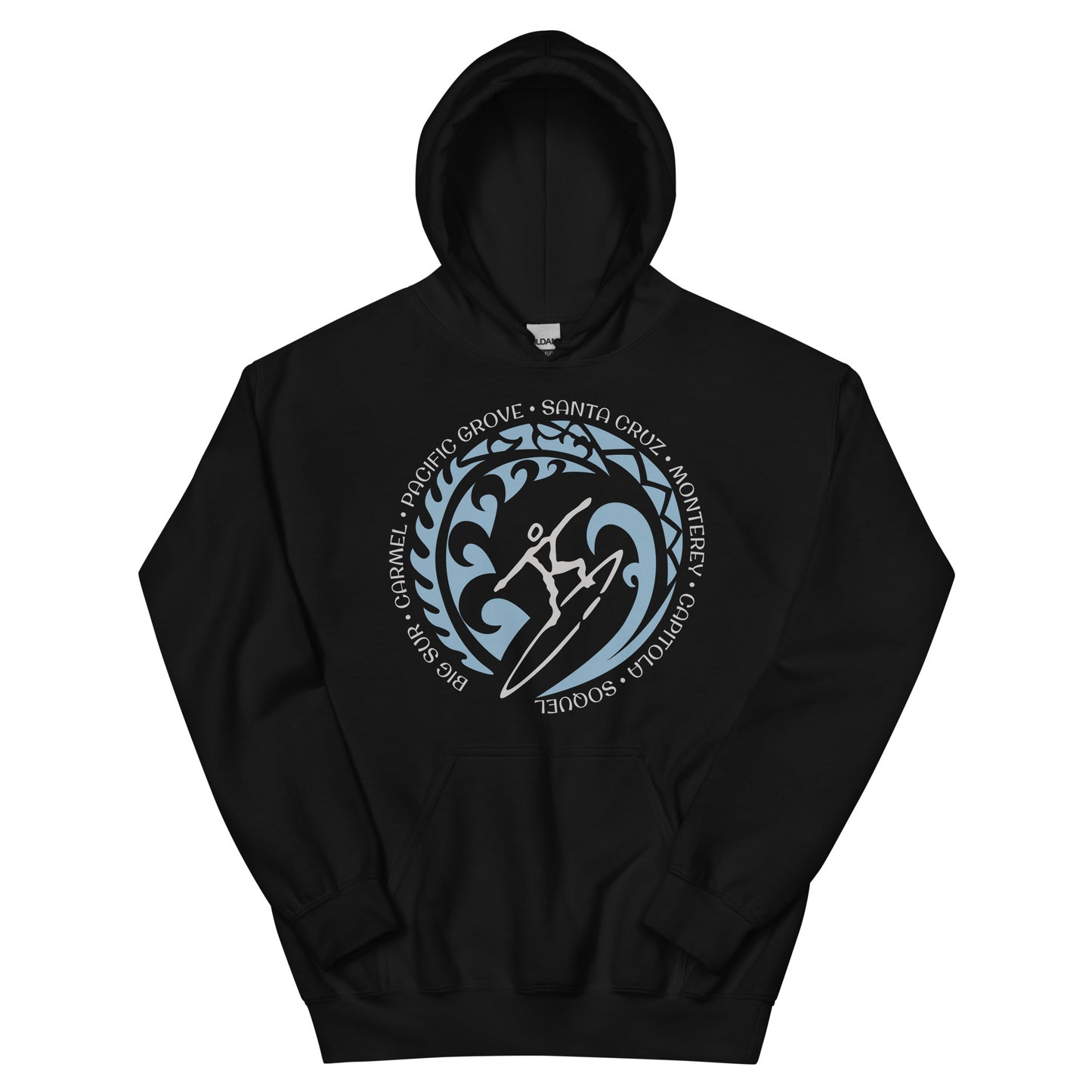 Carmel Santa Cruz California Unisex Hoodie Top Sweatshirt Vintage Surfing Fan