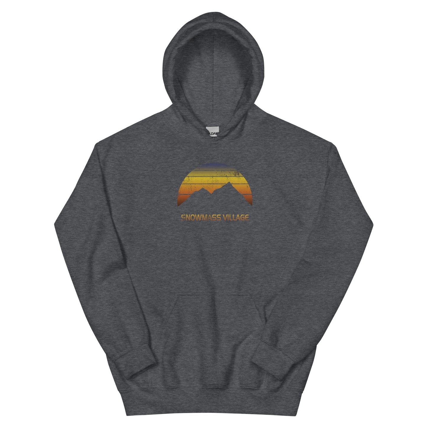 Retro Snowmass Village Skiing Hiking Fan Unisex Hoodie Top Sweatshirt