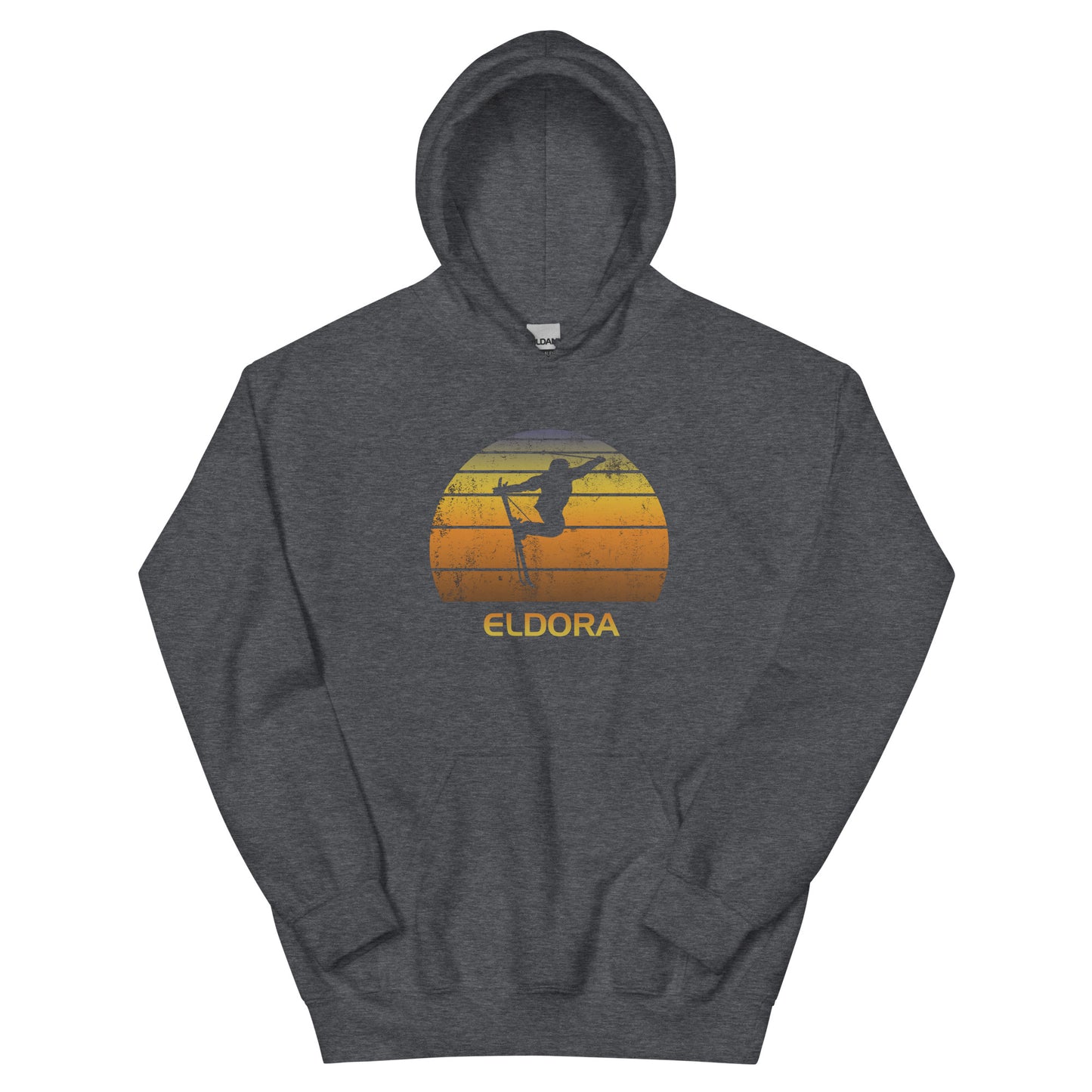 Retro Eldora Ski Fan Skier Sunset Vintage Sunrise Unisex Hoodie Top Sweatshirt